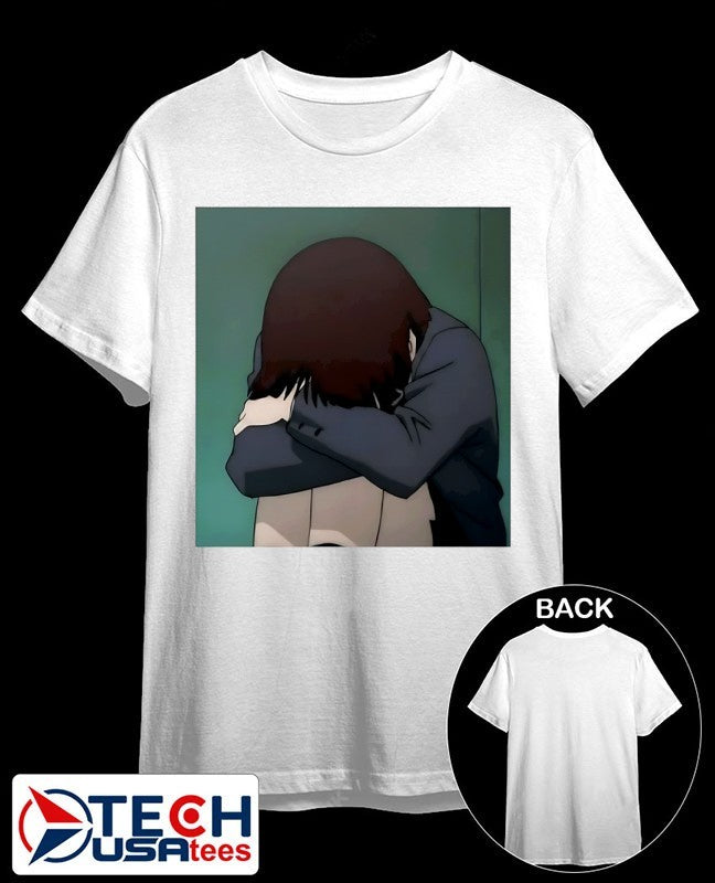 Sad girl anime shirt Unisex T-shirt, Sweatshirt, Hoodie, Long Sleeve Tee - T-Shirt, Sweatshirt, Hoodie