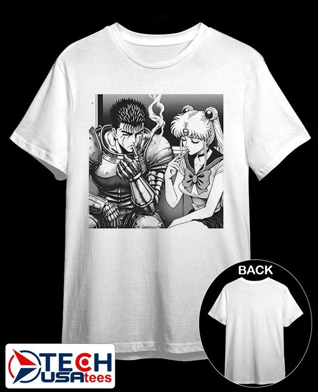 Sailor Moon X Berserk smoking shirt Unisex T-shirt, Sweatshirt, Hoodie, Long Sleeve Tee - T-Shirt, Sweatshirt, Hoodie