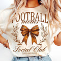 [Sale 45% Off] Football Mom Social Club Coquette Bow Retro Watercolor Football Game Day Sidelines T-Shirts, Hoodie, Sweatshirt - T-Shirt, Sweatshirt, Hoodie
