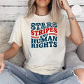 [Sale Up 30%] Stars Stripes Human Rights_Shirt Retro 4th July Liberal Feminist American Shirt Patriotic T-Shirts, Hoodie, Sweatshirt - T-Shirt, Sweatshirt, Hoodie