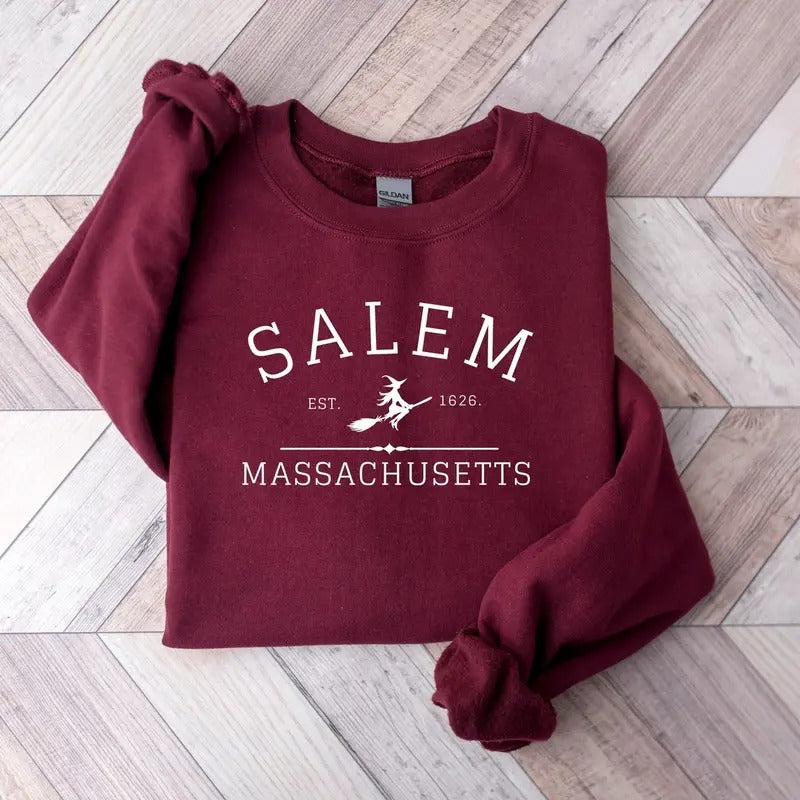 Salem Massachusetts Halloween Sand Color Gildan Hocus Pocus Comfort Colors. Halloween T-Shirts, Hoodie, Sweatshirt - T-Shirt, Sweatshirt, Hoodie