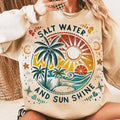 Salt Water Sun Shine Retro Beach Summer Shirt Cute Coastal Vacation Fabric T-Shirts, Hoodie, Sweatshirt - T-Shirt, Sweatshirt, Hoodie