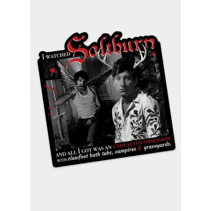 Saltburn Obsession Sticker 4x4 Inch Die Cut Sticker (Sticker Is Printed Dark) T-Shirts, Hoodie, Sweatshirt - T-Shirt, Sweatshirt, Hoodie