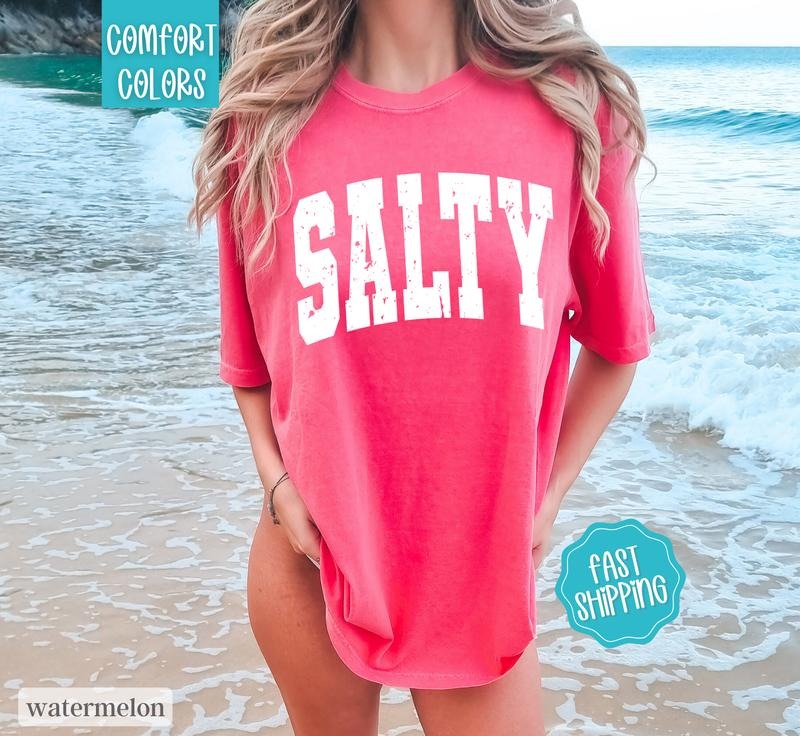 Salty Beach Please Shirt Comfort Colors Cute Summer Vacation Swimsuit Cover Up T-Shirts, Hoodie, Sweatshirt - T-Shirt, Sweatshirt, Hoodie