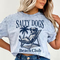 Salty Dogs Beach Club Boxer Shirt ~ Relaxed Fit Printed USA Womenswear Casual Comfort Cotton Top Athletic Boho Chic T-Shirts, Hoodie, Sweatshirt - T-Shirt, Sweatshirt, Hoodie