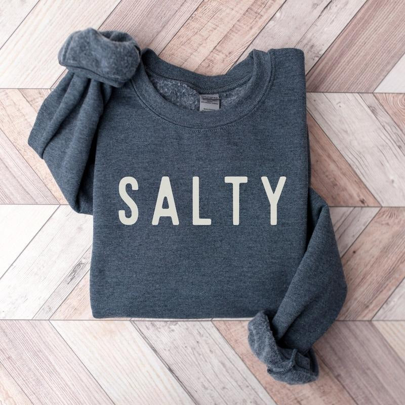 Salty Salty Beach Beach Lover Shirt Beachy Summer Vacation Stay Salty Shirt Funny Beach Shirt T-Shirts, Hoodie, Sweatshirt - T-Shirt, Sweatshirt, Hoodie