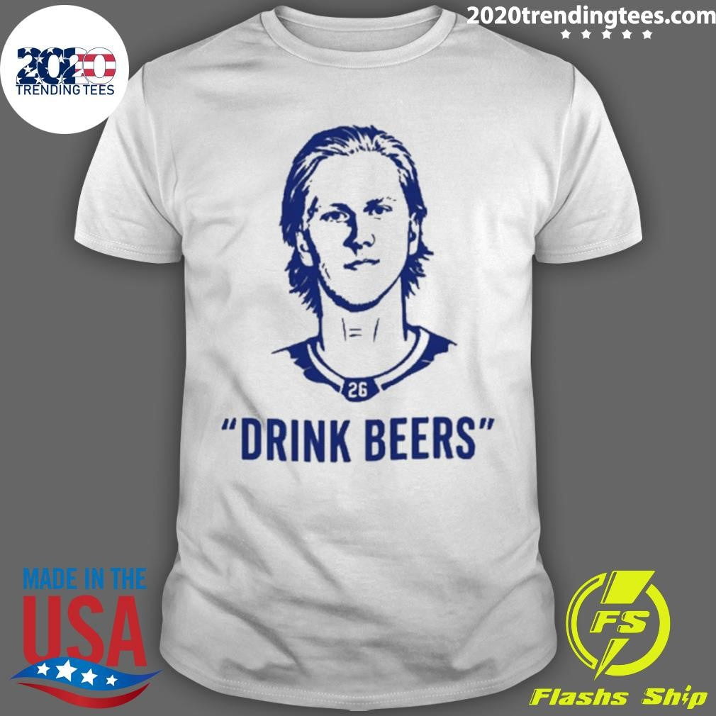 Sam Carrick Wearing Rasmus Dahlin Drink Beers Shirt Unisex T-shirt, Sweatshirt, Hoodie, Long Sleeve Tee - T-Shirt, Sweatshirt, Hoodie