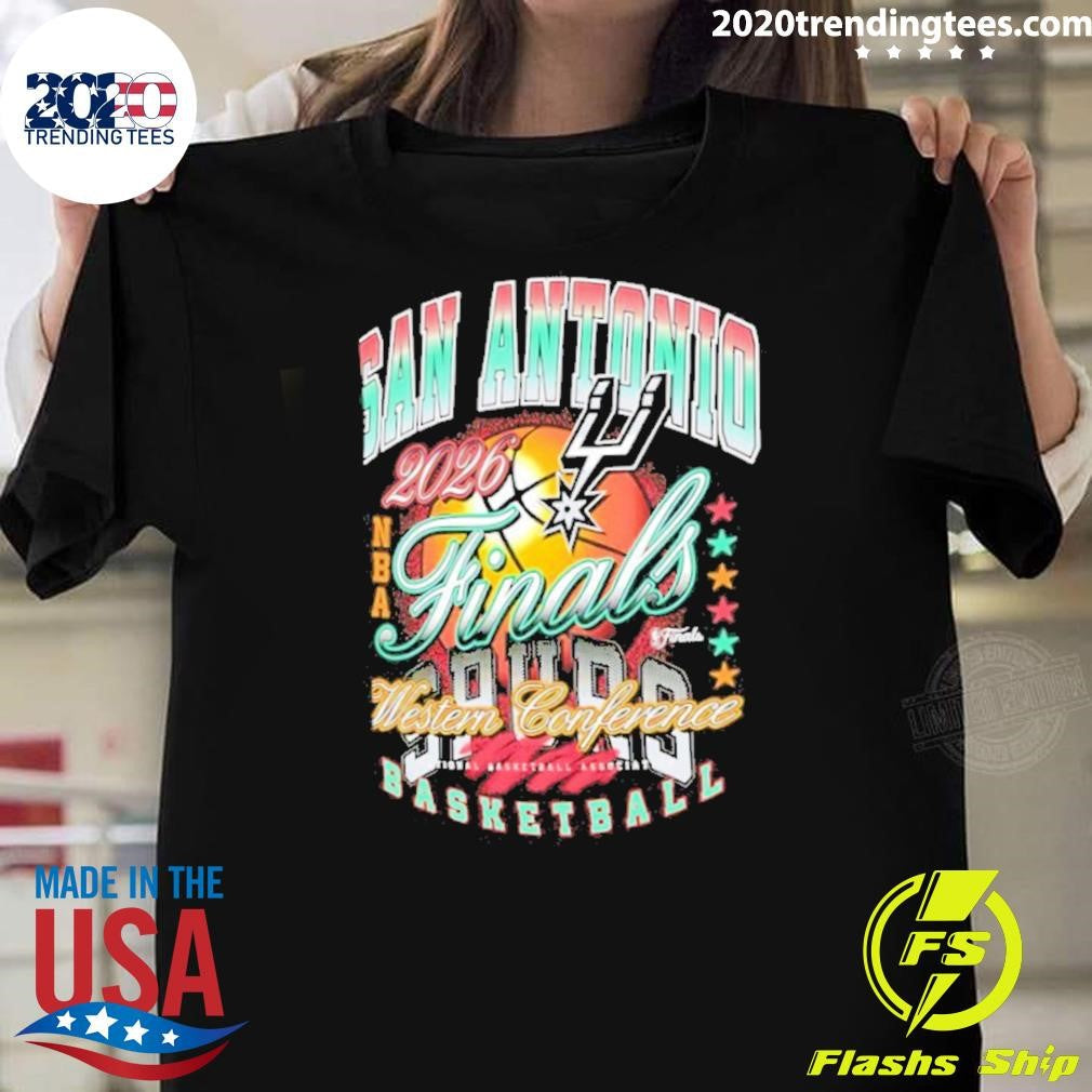 San Antonio Spurs 2026 Nba Finals Western Conference Champions Retro Shirt Unisex T-shirt, Sweatshirt, Hoodie, Long Sleeve Tee - T-Shirt, Sweatshirt, Hoodie