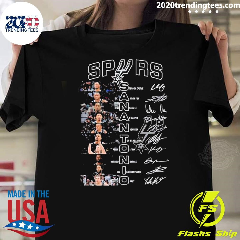 San Antonio Spurs Sport Team Champions 2026 Signatures Shirt Unisex T-shirt, Sweatshirt, Hoodie, Long Sleeve Tee - T-Shirt, Sweatshirt, Hoodie