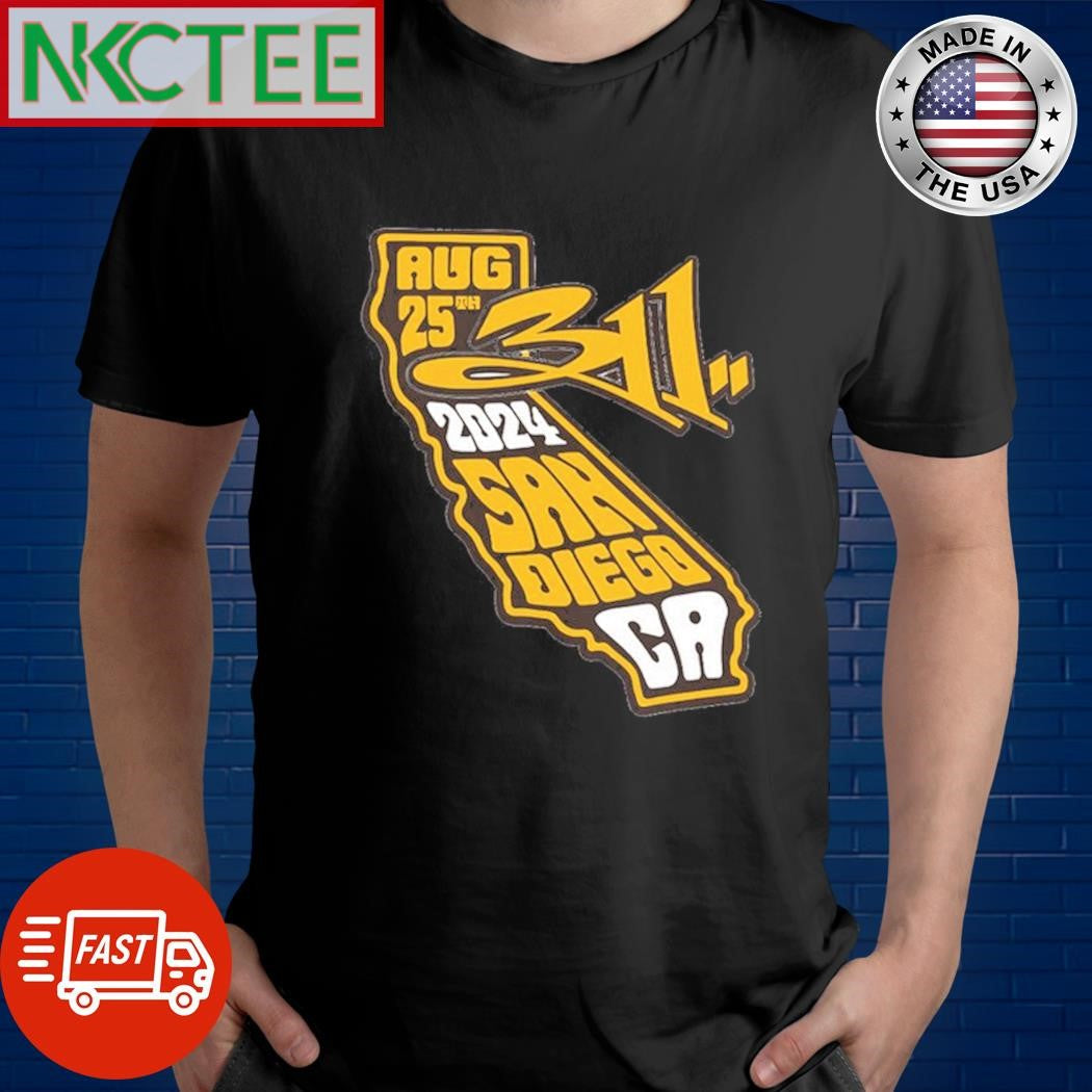 San Diego, CA 311 August 24th, 2024 Shirt Unisex T-shirt, Sweatshirt, Hoodie, Long Sleeve Tee - T-Shirt, Sweatshirt, Hoodie