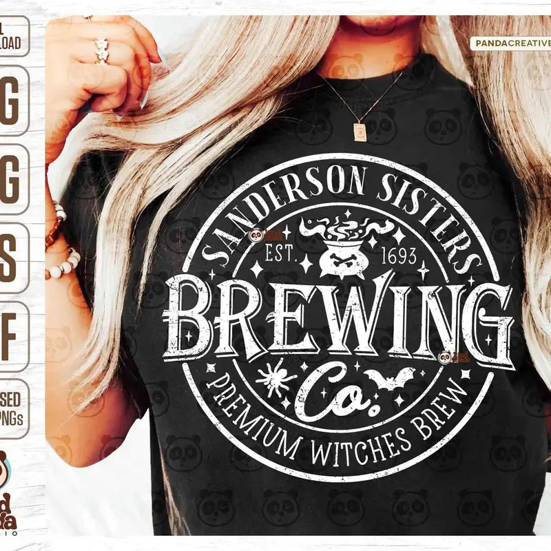 Sanderson Sisters Brewing Co Svg Png Dxf Hocus Pocus Svg Halloween Svg Sanderson Sister Svg Halloween Shirt Svg Cricut Silhouette T-Shirts, Hoodie, Sweatshirt - T-Shirt, Sweatshirt, Hoodie