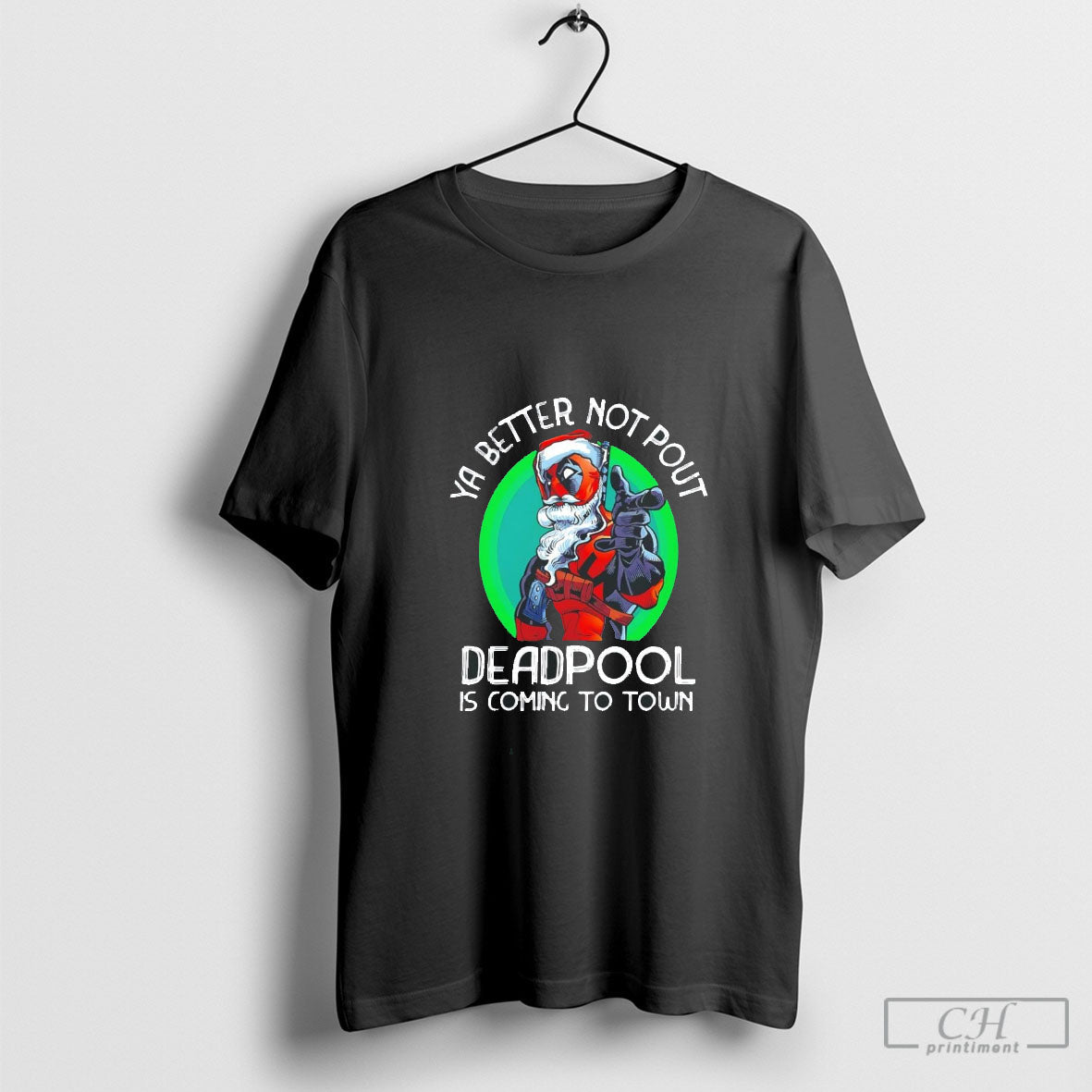 Santa Deadpool Ya Better Not Pout Deadpool Is Coming To Town Christmas 2024 Unisex T-shirt, Sweatshirt, Hoodie, Long Sleeve Tee - T-Shirt, Sweatshirt, Hoodie
