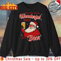 Santa It’s The Most Wonderful Time For Beer shirt Unisex T-shirt, Sweatshirt, Hoodie, Long Sleeve Tee - T-Shirt, Sweatshirt, Hoodie
