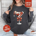 Santa Martini Comfort Colors Coquette Xmas T-Shirts, Hoodie, Sweatshirt - T-Shirt, Sweatshirt, Hoodie