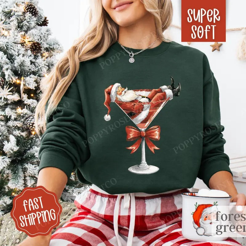 Santa Martini Merry T-Shirts, Hoodie, Sweatshirt - T-Shirt, Sweatshirt, Hoodie