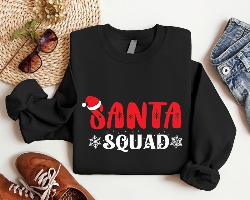 Santa Squad Family Matching Xmas Group Santa Team Friend Matching T-Shirts, Hoodie, Sweatshirt - T-Shirt, Sweatshirt, Hoodie