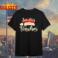 Santas Favorite Teacher Lights hat shirt Unisex T-shirt, Sweatshirt, Hoodie, Long Sleeve Tee - T-Shirt, Sweatshirt, Hoodie