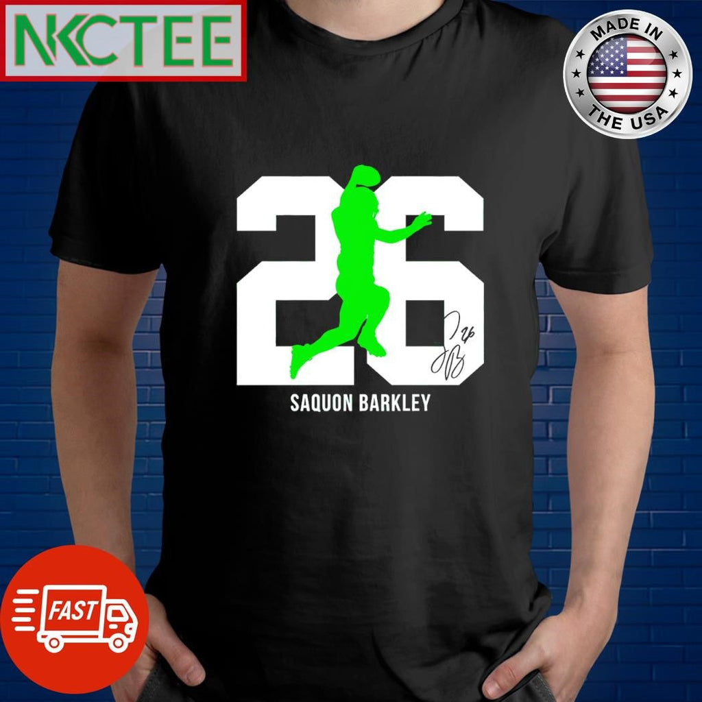 Saquon Barkley Action Number 26 Silo shirt Unisex T-shirt, Sweatshirt, Hoodie, Long Sleeve Tee - T-Shirt, Sweatshirt, Hoodie