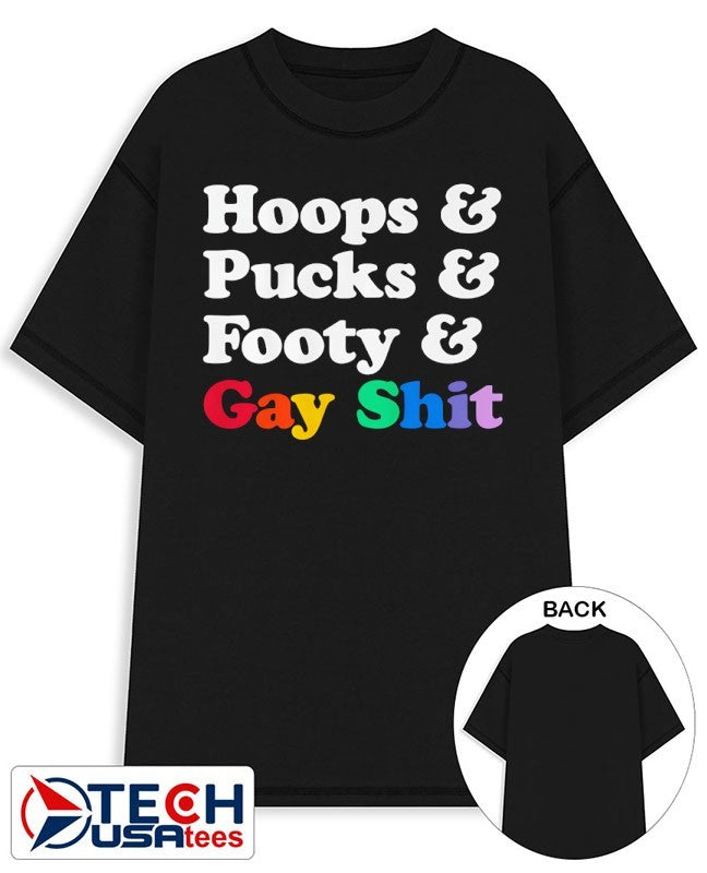Sarah Spain hoops and pucks and footy and gay shit shirt Unisex T-shirt, Sweatshirt, Hoodie, Long Sleeve Tee - T-Shirt, Sweatshirt, Hoodie