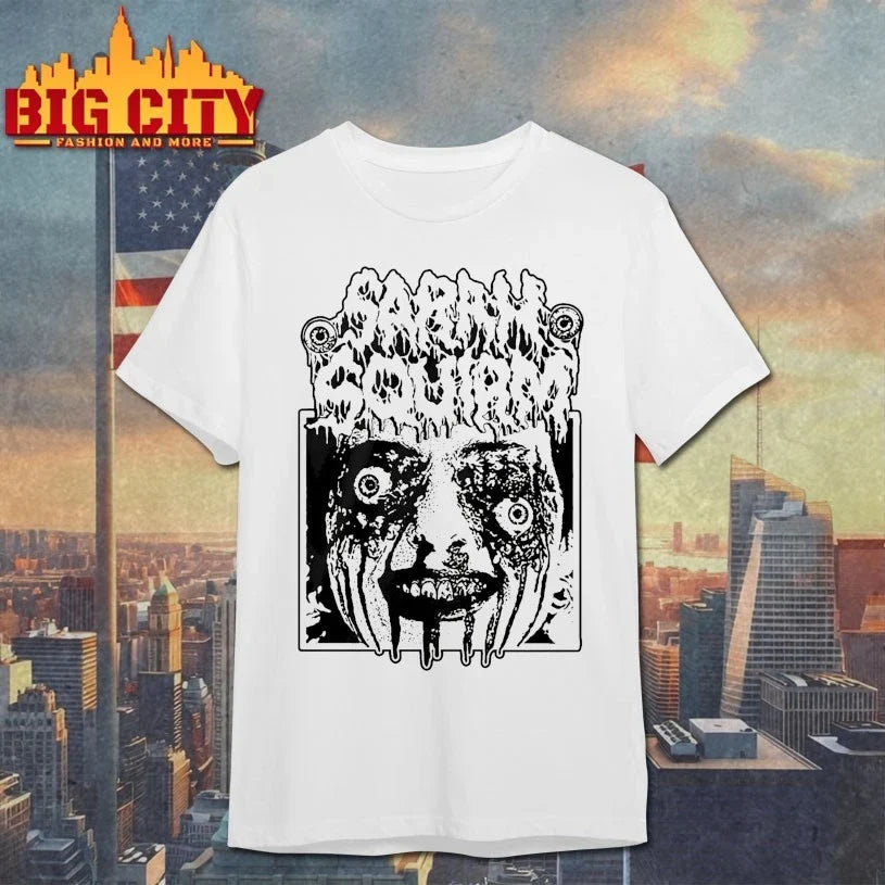 Sarah Squirm Metal Face Horror shirt Unisex T-shirt, Sweatshirt, Hoodie, Long Sleeve Tee - T-Shirt, Sweatshirt, Hoodie