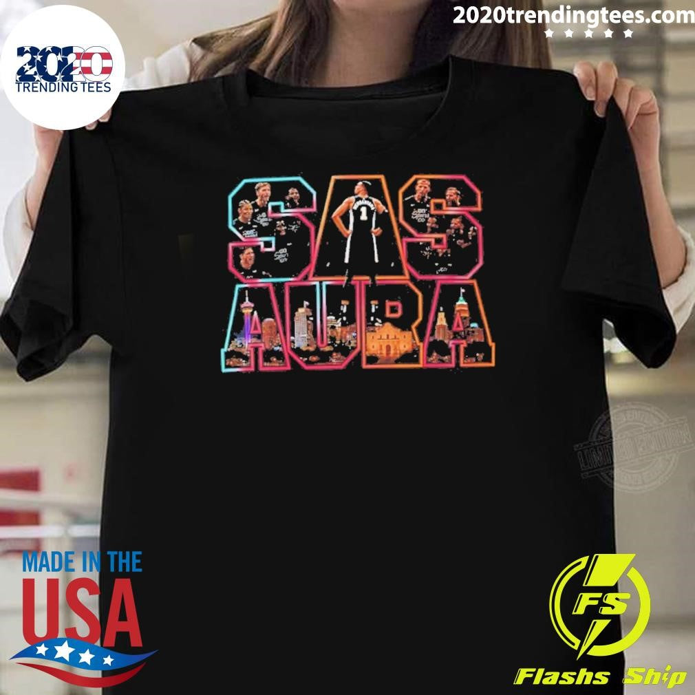 Sas Aura Victor Wembanyama San Antonio Basketball Shirt Unisex T-shirt, Sweatshirt, Hoodie, Long Sleeve Tee - T-Shirt, Sweatshirt, Hoodie