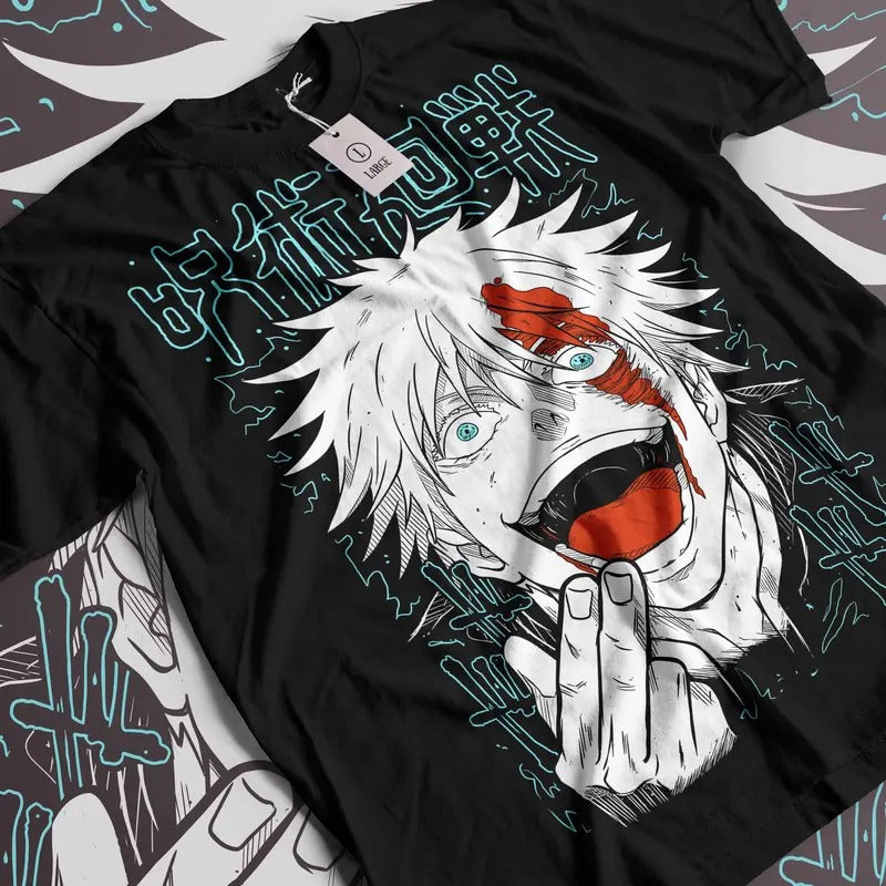 Satoru Gojooo Juuujutsu Kaisen Anime Vintage Anime Manga Shirt Anime Shirt Anime Lovers Shirt Japanese Anime T-Shirts, Hoodie, Sweatshirt - T-Shirt, Sweatshirt, Hoodie