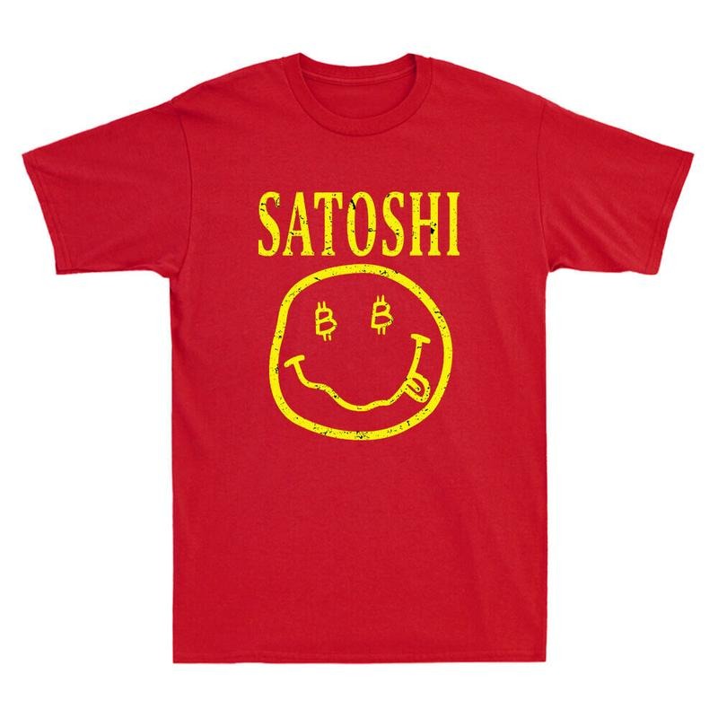 Satoshi Yellow Smile Face Funny Parody Meme Vintage T-Shirts, Hoodie, Sweatshirt - T-Shirt, Sweatshirt, Hoodie