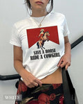 Save Horse Ride Cowgirl Shirt Lesbian Shirt Subtle Lesbian LGBT Pride Month Ally Shirt Lesbian Cowgirl Western Rodeo Shirt T-Shirts, Hoodie, Sweatshirt - T-Shirt, Sweatshirt, Hoodie