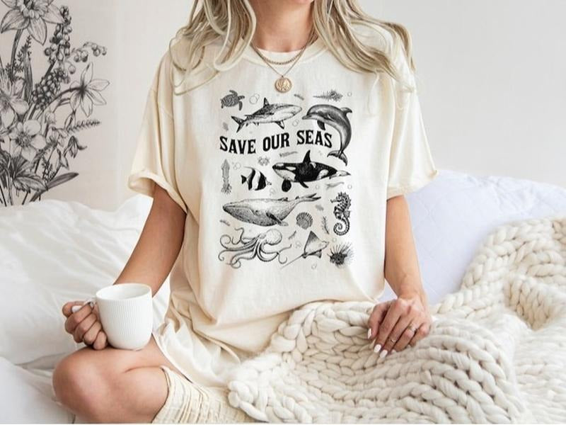 Save Our Seas Shirt Retro 90s Retro Ocean Sealife Shirt Ocean Lover Nature Nature Shirts T-Shirts, Hoodie, Sweatshirt - T-Shirt, Sweatshirt, Hoodie