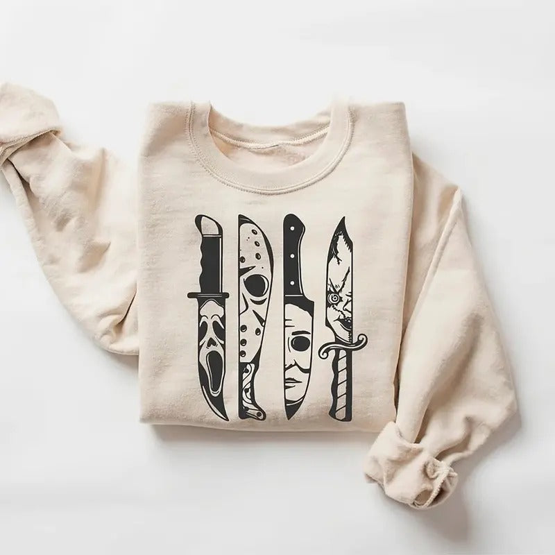 Scary Movie Halloween Shirt Halloween Characters Scary Movie Club Halloween Vintage Scary Movie Shirt T-Shirts, Hoodie, Sweatshirt - T-Shirt, Sweatshirt, Hoodie