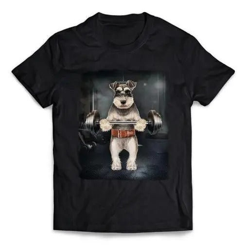 Schnauzer Dog Muscle Workout Barbell Weightlifting Gym Made USA T-Shirts, Hoodie, Sweatshirt - T-Shirt, Sweatshirt, Hoodie