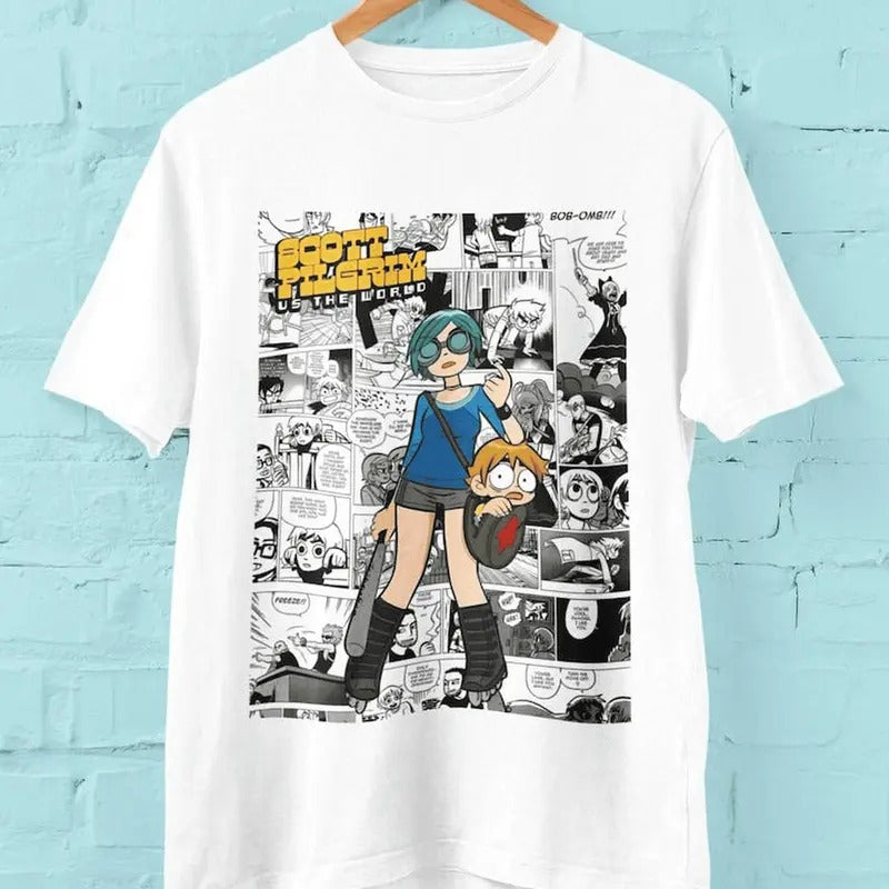 Scott Pilgrim VS World Comic Movie Shirt Bryan Lee O'Malley Edgar Wright Anime Comic Shirt Shirt Man T-Shirts, Hoodie, Sweatshirt - T-Shirt, Sweatshirt, Hoodie