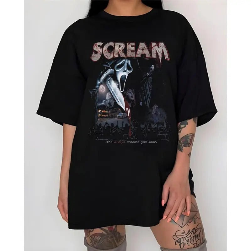 Scream Vintage Halloween Halloween Shirt Ghostface Shirts Horror Movie Halloween Party T-Shirts, Hoodie, Sweatshirt - T-Shirt, Sweatshirt, Hoodie