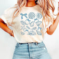 SeaShell Retro Summer Shirt Beach Coquette Bow Shirt Coquette SeaShell Shirt Ocean Coquette Girly Beach T-Shirts, Hoodie, Sweatshirt - T-Shirt, Sweatshirt, Hoodie