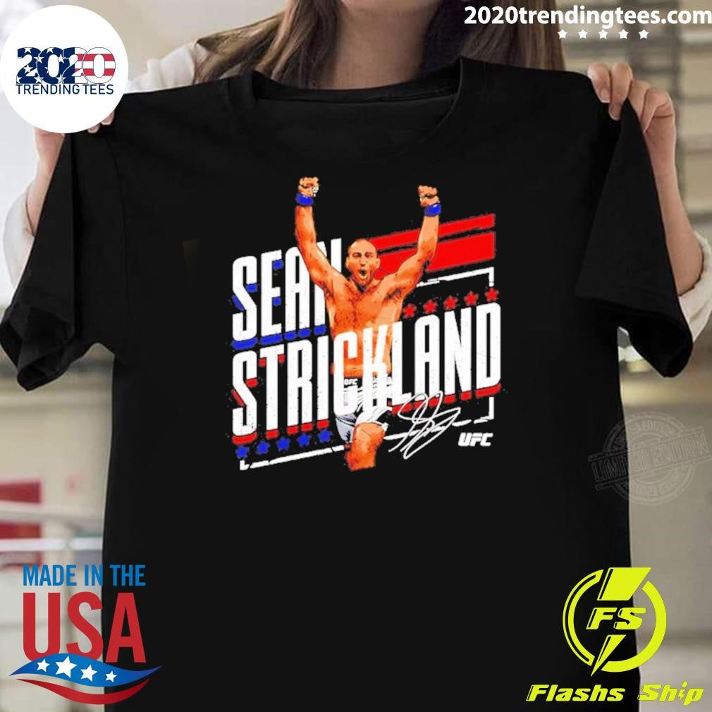 Sean Strickland Ufc Fighter Signature Graphic Shirt Unisex T-shirt, Sweatshirt, Hoodie, Long Sleeve Tee - T-Shirt, Sweatshirt, Hoodie