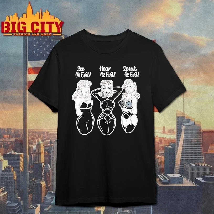 See No Evil Hear No Evil Speak No Evil shirt Unisex T-shirt, Sweatshirt, Hoodie, Long Sleeve Tee - T-Shirt, Sweatshirt, Hoodie