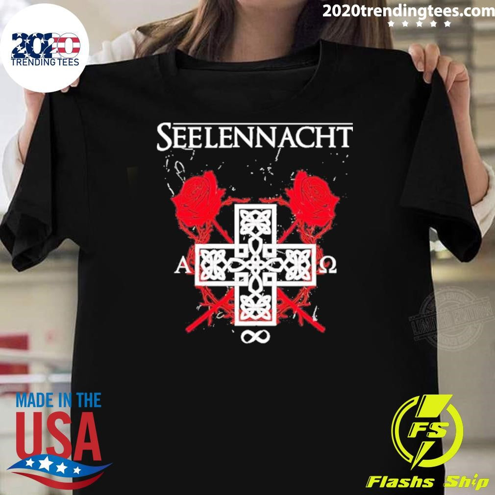 Seelennacht Leidensweg Celtic Cross And Red Roses Shirt Unisex T-shirt, Sweatshirt, Hoodie, Long Sleeve Tee - T-Shirt, Sweatshirt, Hoodie