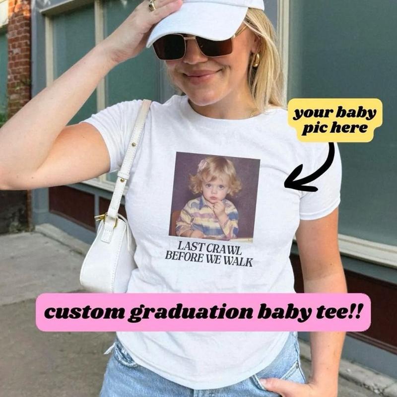 Senior 2025 Baby Custom Graduate Y2K Shirt Last Crawl Before We Graduate Graduation 2025 Baby Sorority Grad Personalized Graduation Shirt T-Shirts, Hoodie, Sweatshirt - T-Shirt, Sweatshirt, Hoodie