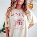Senior 2025 Coquette Pink Bow Class 2025 Graduation High School University Graduation Cotton T-Shirts, Hoodie, Sweatshirt - T-Shirt, Sweatshirt, Hoodie