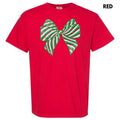 Sequin Red & Green Bow Patch Comfort Colors T-Shirts, Hoodie, Sweatshirt - T-Shirt, Sweatshirt, Hoodie
