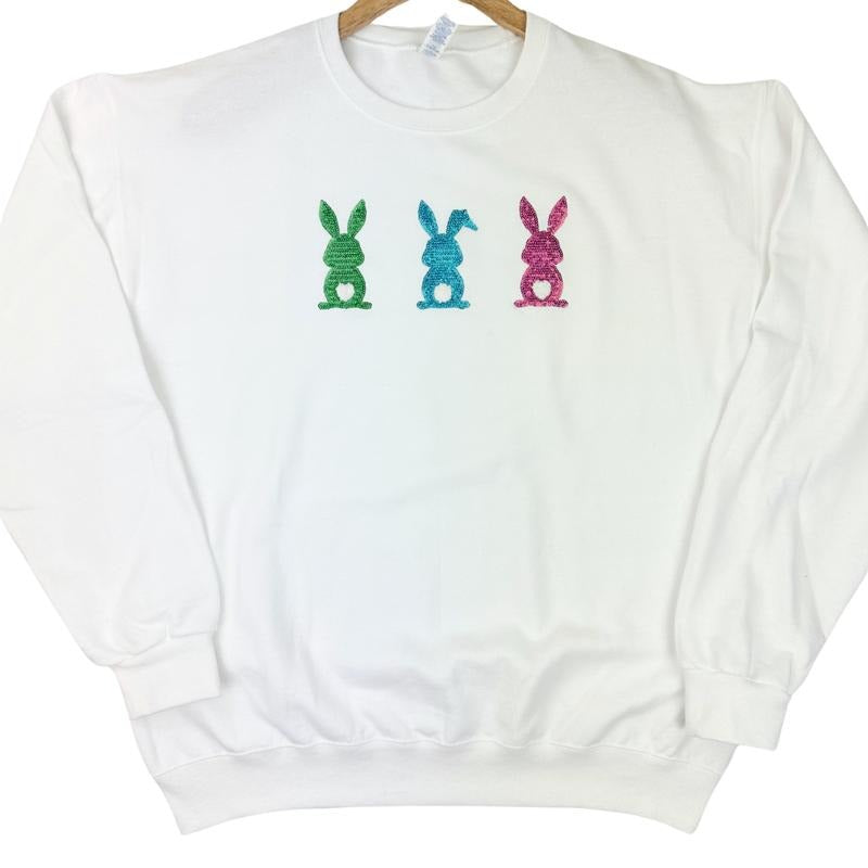 Sequin Triple Bunny Patch WHITE T-Shirts, Hoodie, Sweatshirt - T-Shirt, Sweatshirt, Hoodie