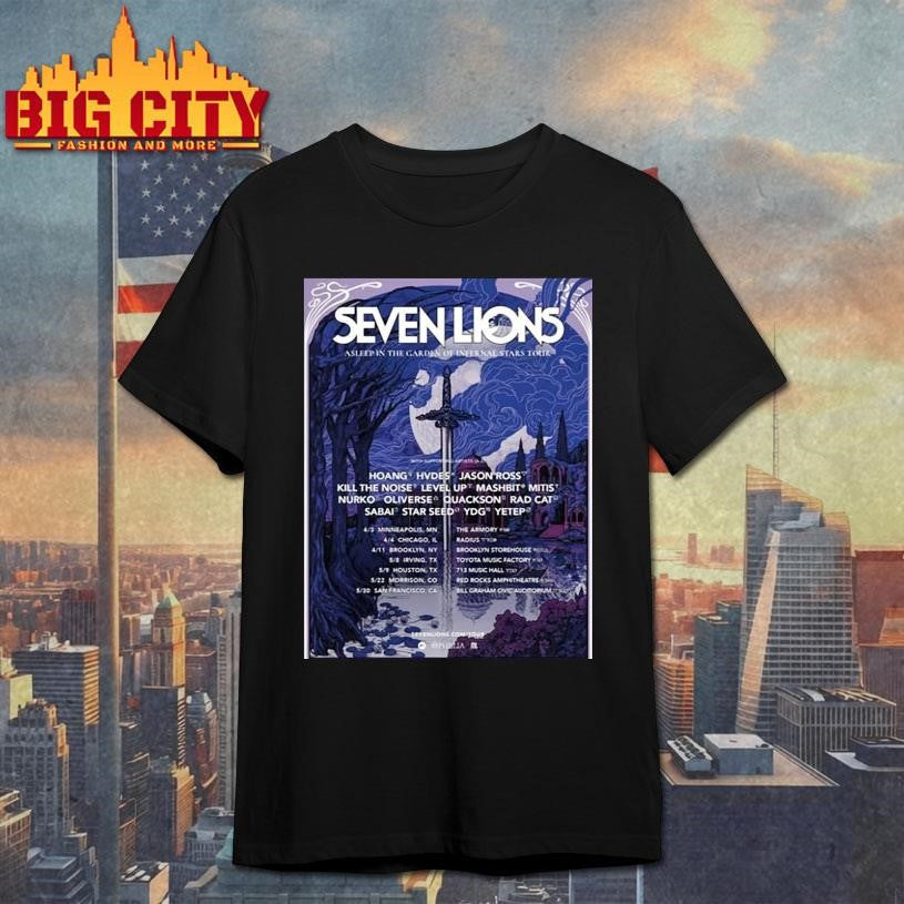 Seven Lions Music Tour 2026 Shirt Unisex T-shirt, Sweatshirt, Hoodie, Long Sleeve Tee - T-Shirt, Sweatshirt, Hoodie