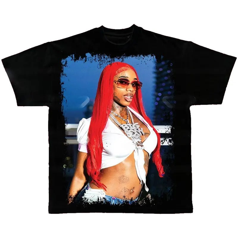 Sexyy Red Vintage Rap Big Face Hip Hop T-Shirts, Hoodie, Sweatshirt - T-Shirt, Sweatshirt, Hoodie