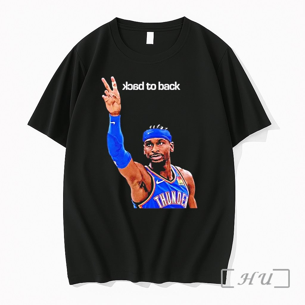 Shai Gilgeous Alexander Back To Back Two Finger Salute Tshirts Sweater Unisex T-shirt, Sweatshirt, Hoodie, Long Sleeve Tee - T-Shirt, Sweatshirt, Hoodie