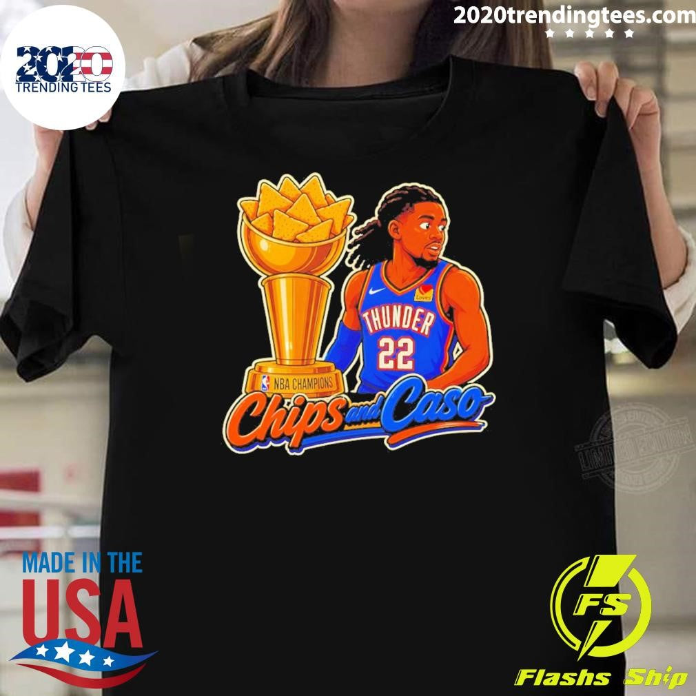 Shai Gilgeous-Alexander Oklahoma City Thunder Chips and Caso NBA Champions 2026 Shirt Unisex T-shirt, Sweatshirt, Hoodie, Long Sleeve Tee - T-Shirt, Sweatshirt, Hoodie