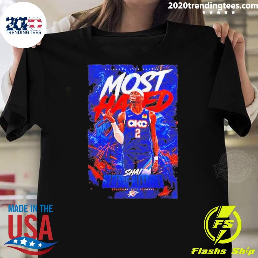 Shai Gilgeous-alexander Most Hated Oklahoma City Thunder Shirt Unisex T-shirt, Sweatshirt, Hoodie, Long Sleeve Tee - T-Shirt, Sweatshirt, Hoodie