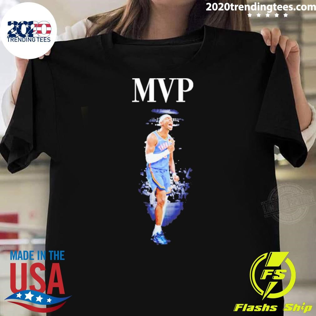 Shai Gilgeous-alexander Mvp Again Back To Back Nba Shirt Unisex T-shirt, Sweatshirt, Hoodie, Long Sleeve Tee - T-Shirt, Sweatshirt, Hoodie