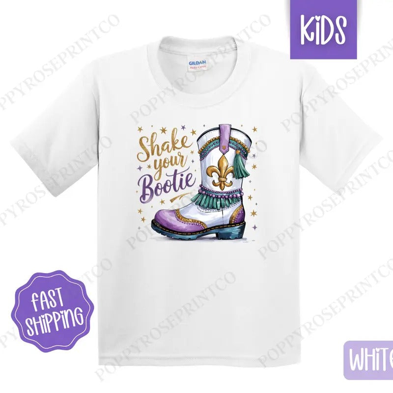 Shake Your Bootie Shirt Mardi Gras Children'S Cute Gildan T-Shirts, Hoodie, Sweatshirt - T-Shirt, Sweatshirt, Hoodie
