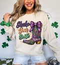 Shake Your Bootie Mardi Gras Cowboy Boot Brushstroke Boots Mardi Gras Fleur De Lis Coquette Brushstroke Mardi Gras T-Shirts, Hoodie, Sweatshirt - T-Shirt, Sweatshirt, Hoodie