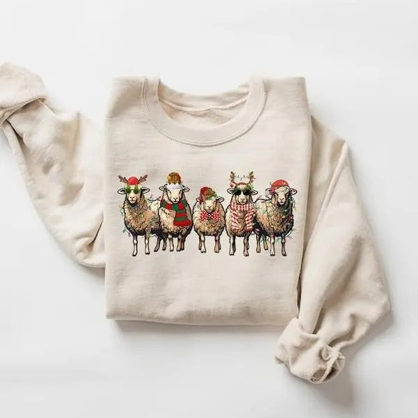 Sheep Light Sheeps Funny Farm Animal Xmas Shirt Sheep Lover T-Shirts, Hoodie, Sweatshirt - T-Shirt, Sweatshirt, Hoodie